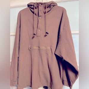 Vintage Slick Jeanswear Fleece Hoodie Light Brown